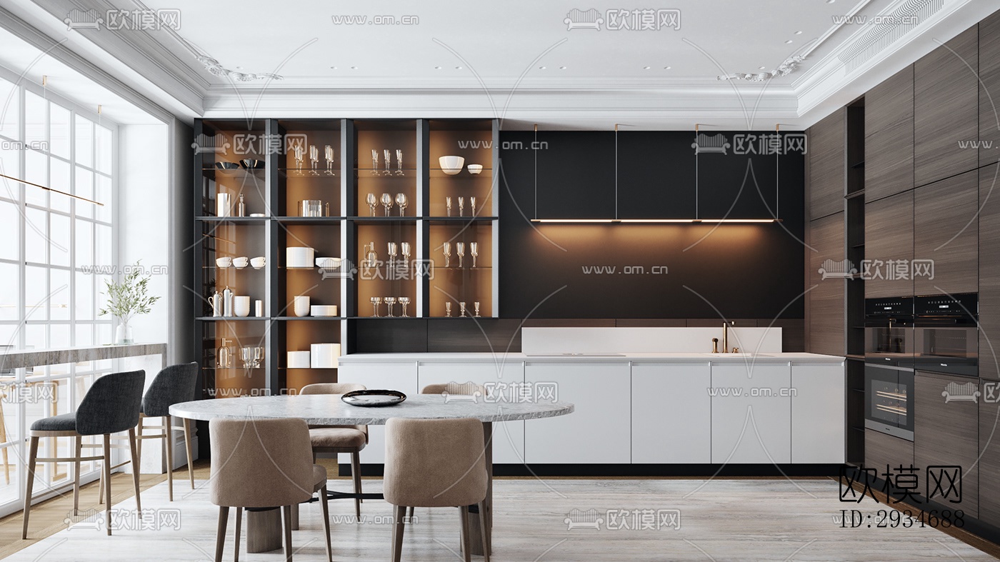 欧式平层效果图下载（渲染图5）