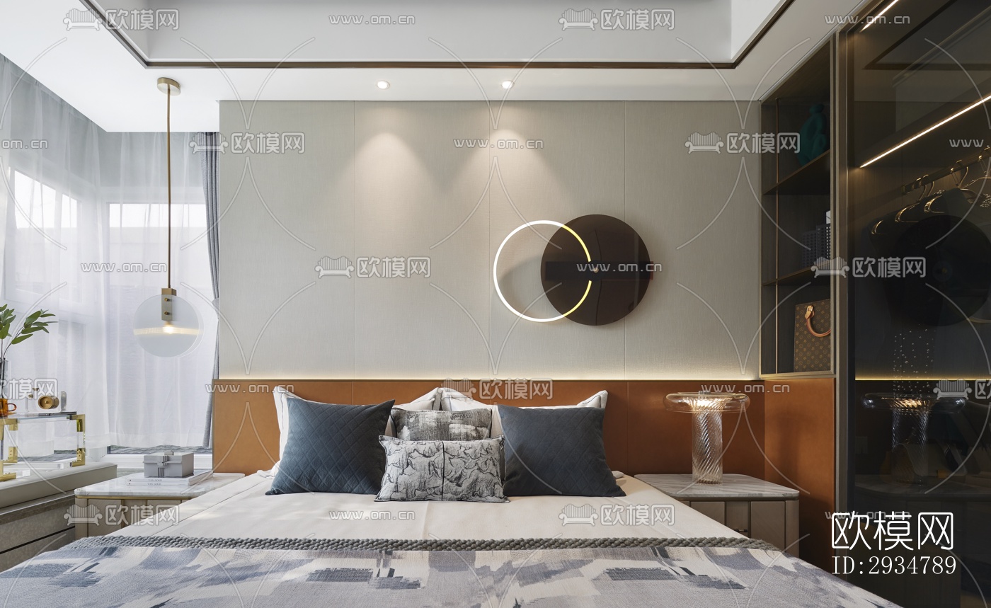 现代平层效果图下载（渲染图8）