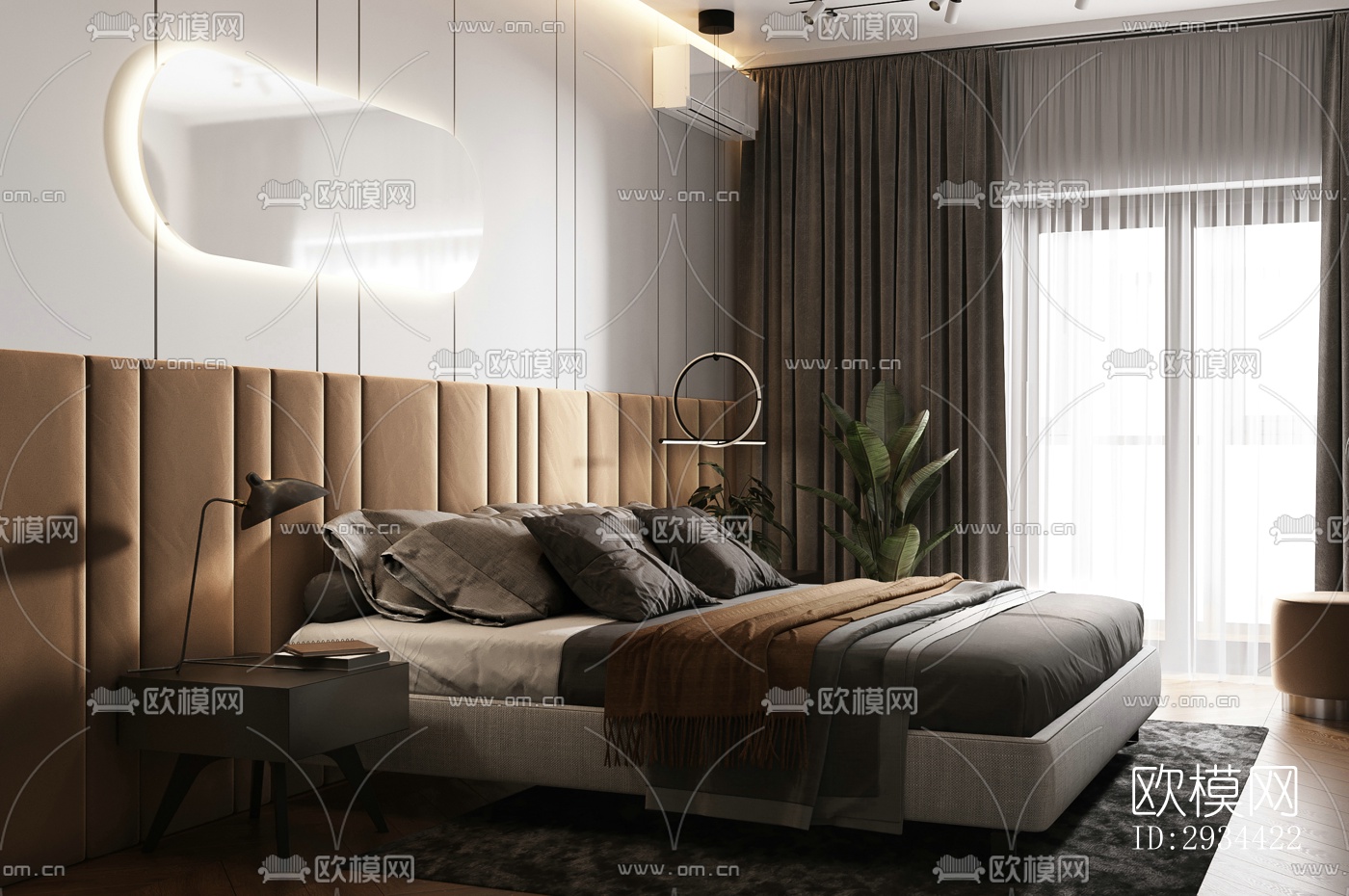 北欧平层效果图下载（渲染图2）