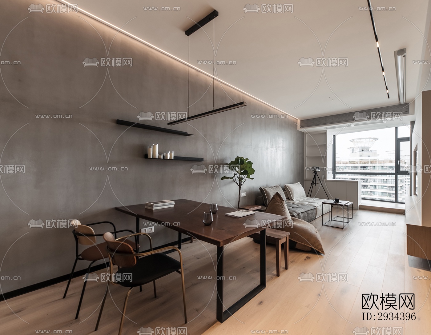 北欧平层效果图下载（渲染图4）