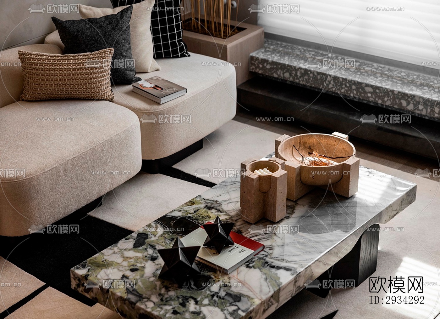 现代复式效果图下载（渲染图7）