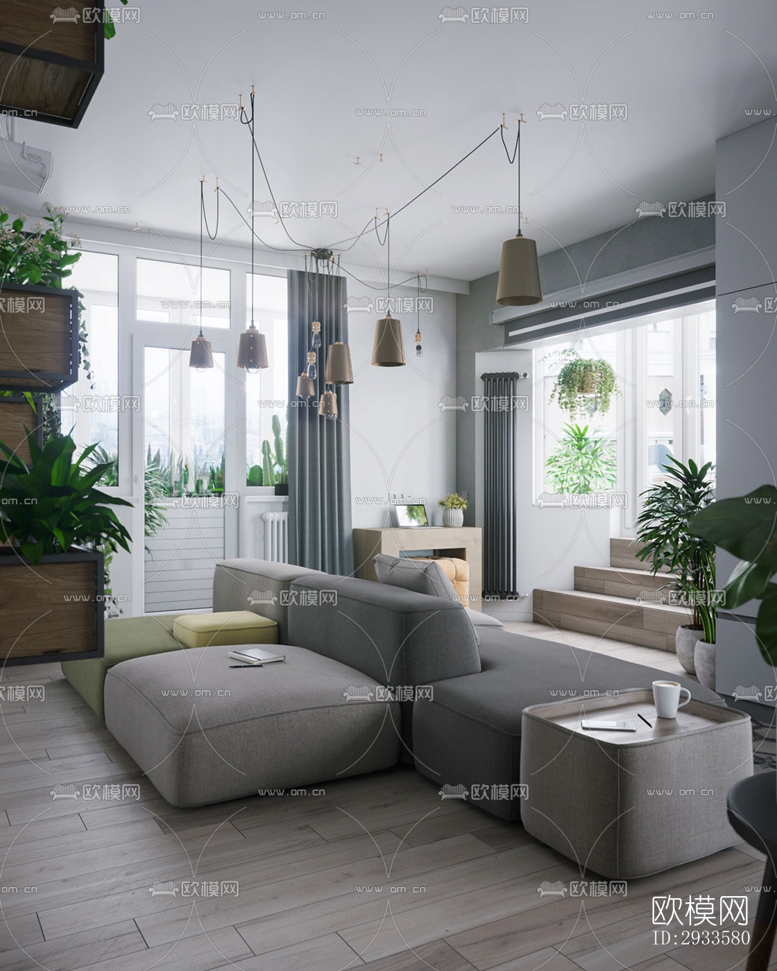 北欧公寓效果图下载（渲染图15）