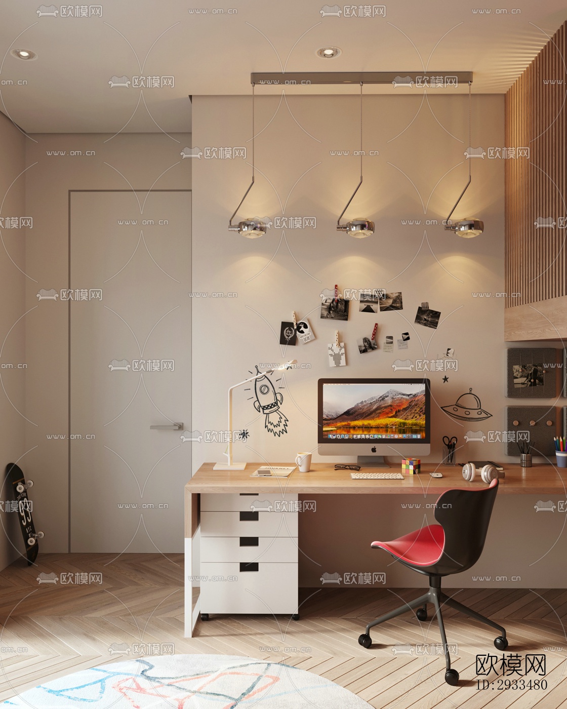 北欧公寓效果图下载（渲染图15）