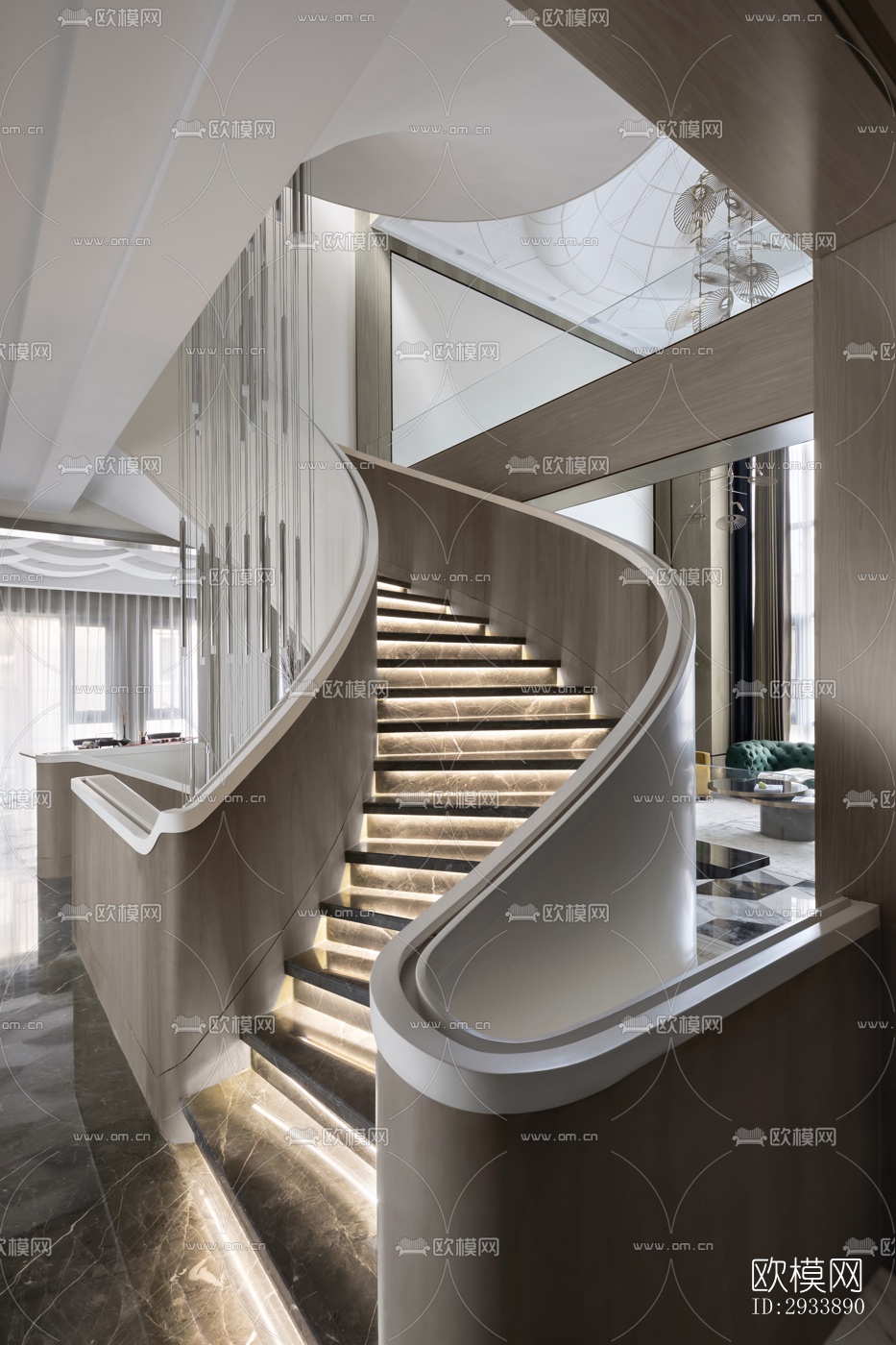 后现代别墅效果图下载（渲染图7）