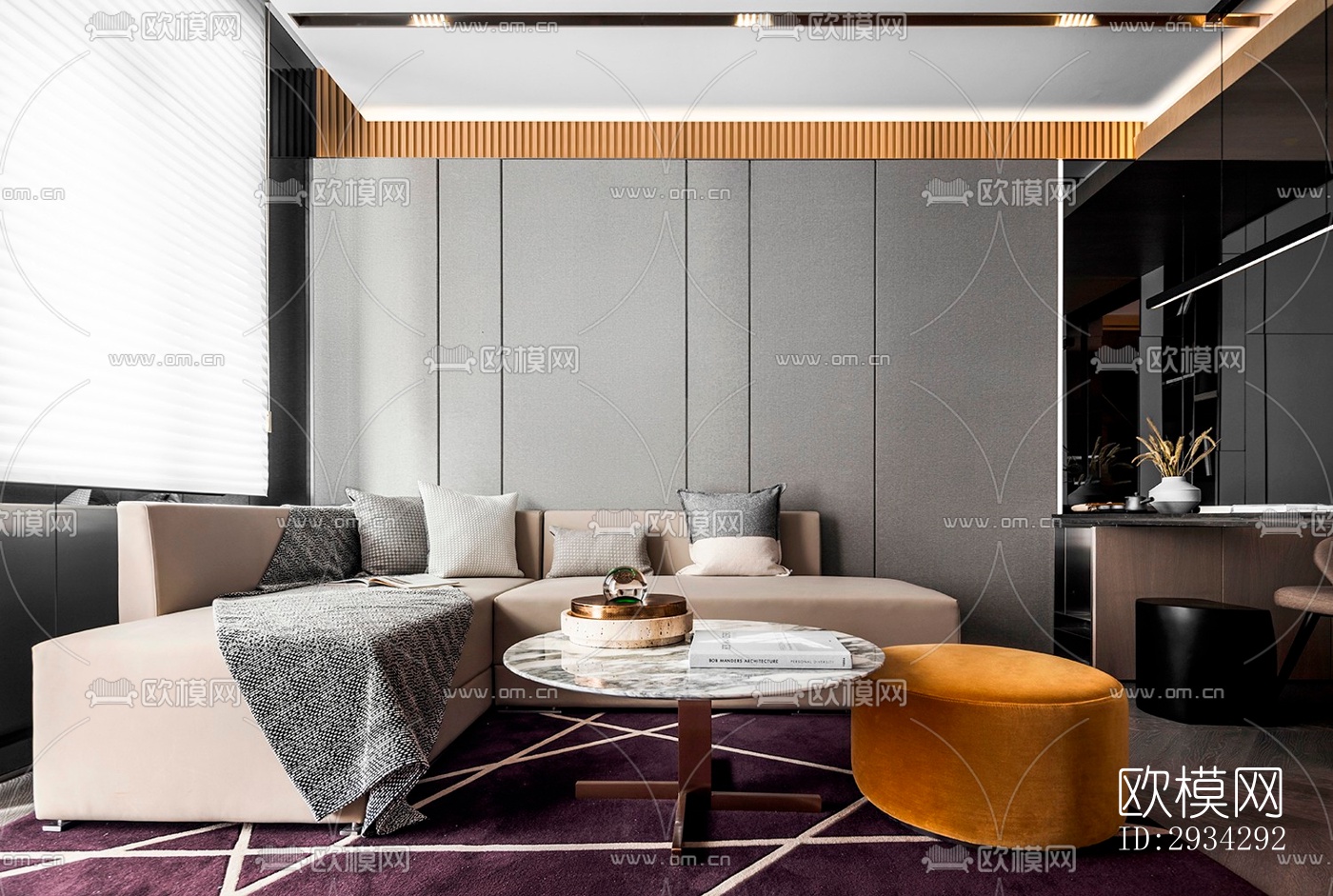 现代复式效果图下载（渲染图3）