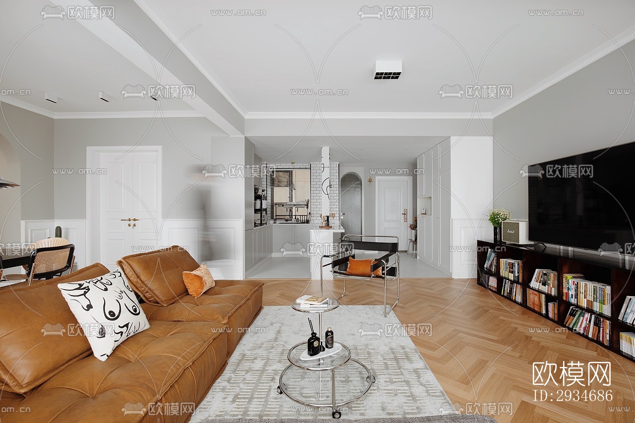 欧式平层效果图下载（渲染图16）