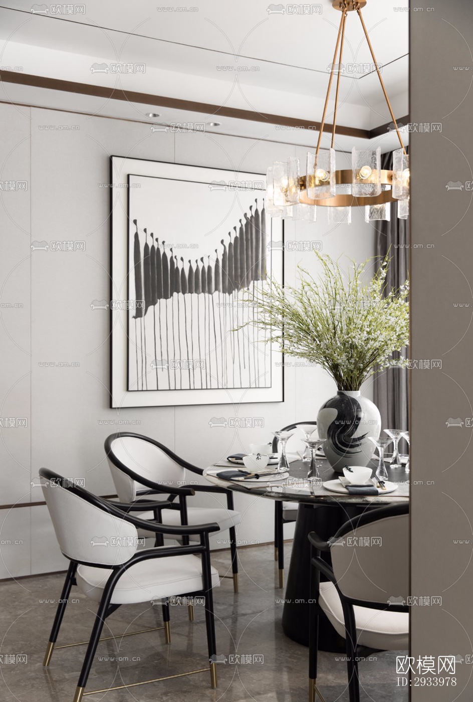 新中式别墅效果图下载（渲染图8）