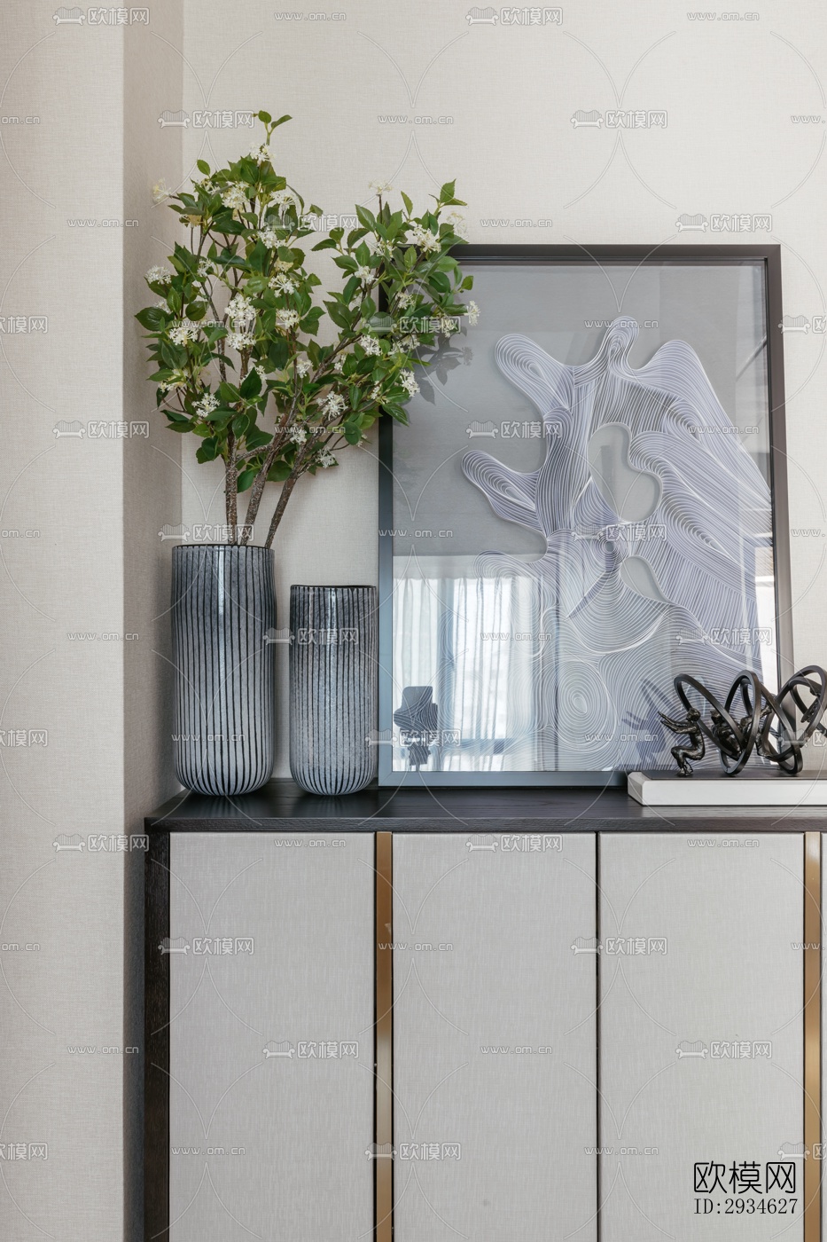 新中式平层效果图下载（渲染图18）