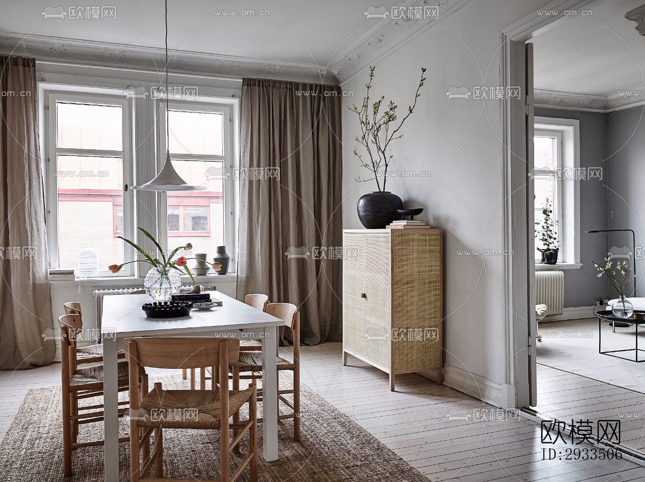 北欧公寓效果图下载（渲染图4）