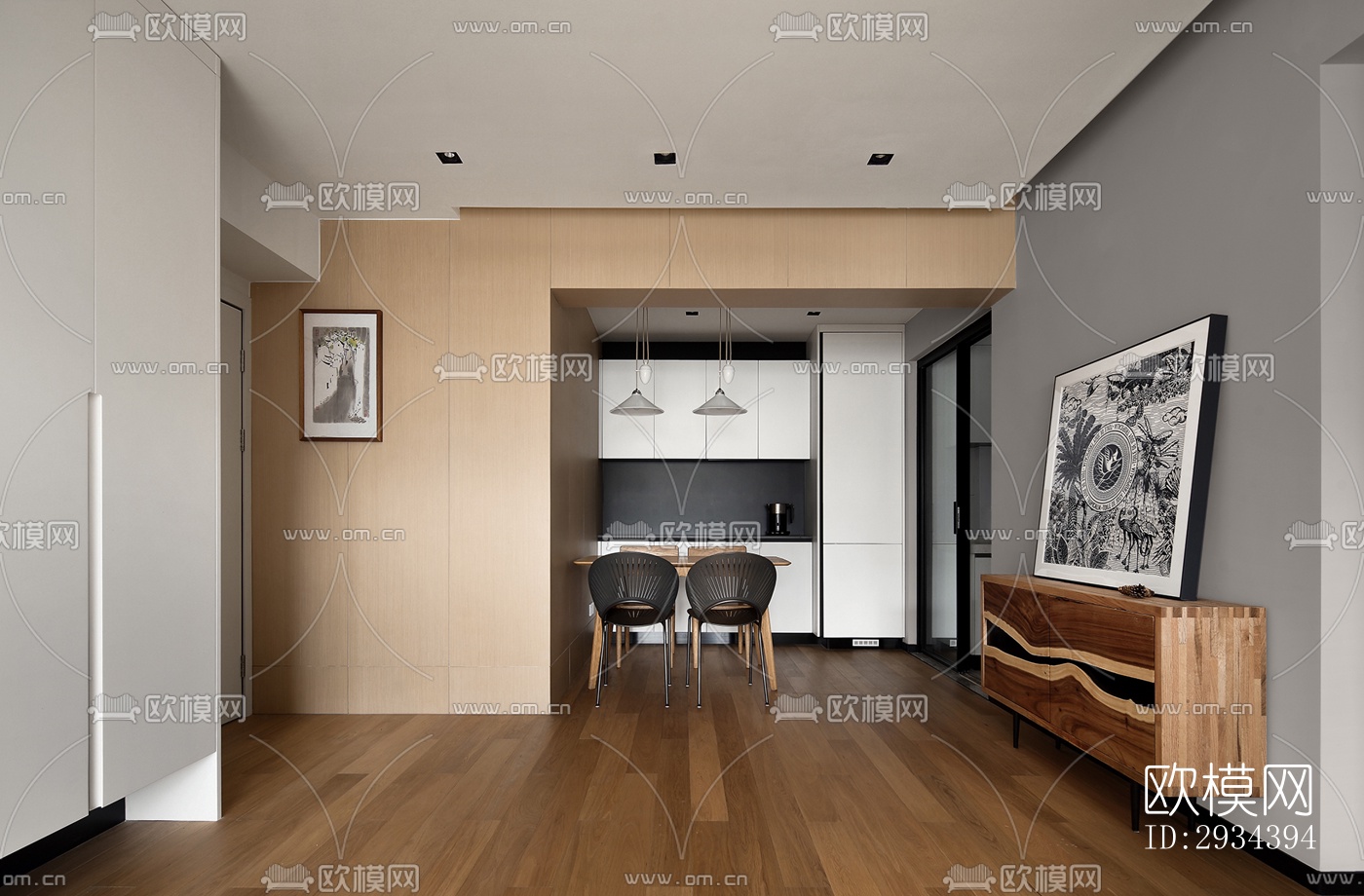 北欧平层效果图下载（渲染图4）