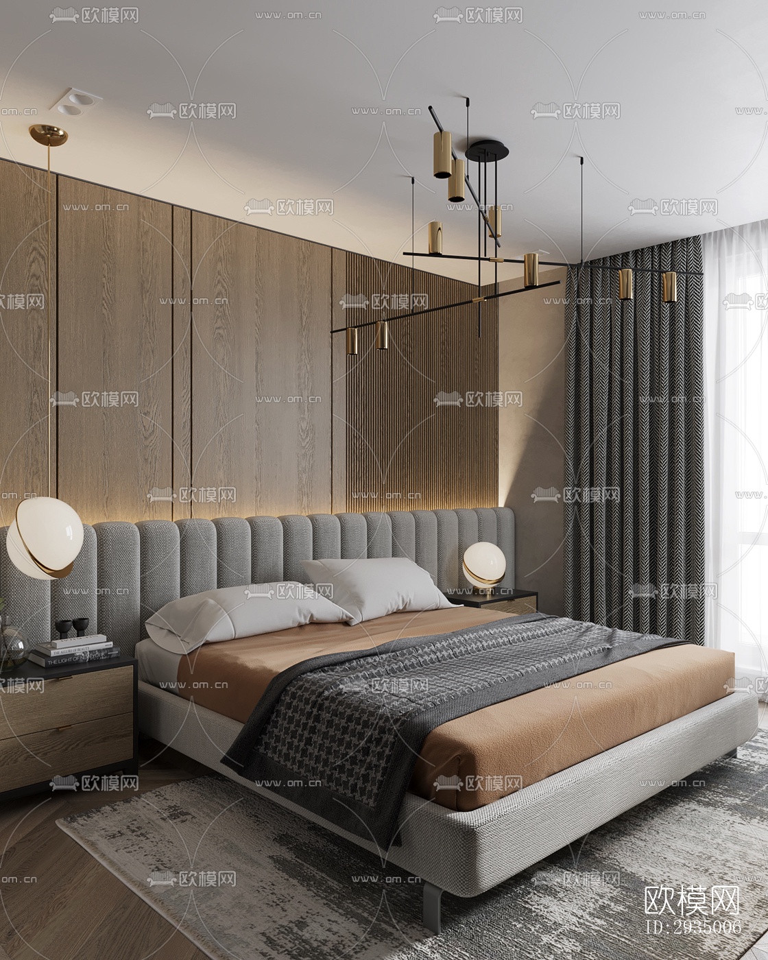 现代平层效果图下载（渲染图5）