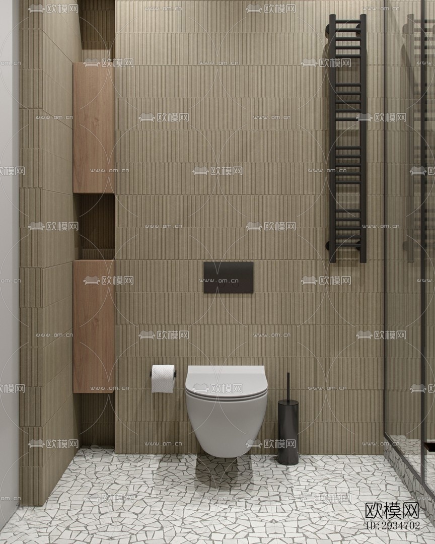 现代平层效果图下载（渲染图16）