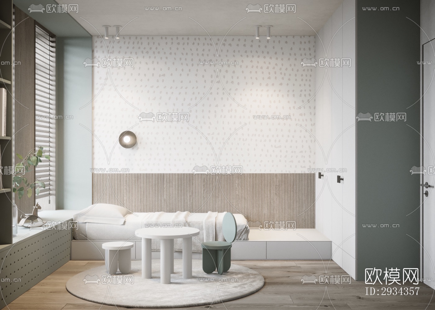 侘寂平层效果图下载（渲染图13）