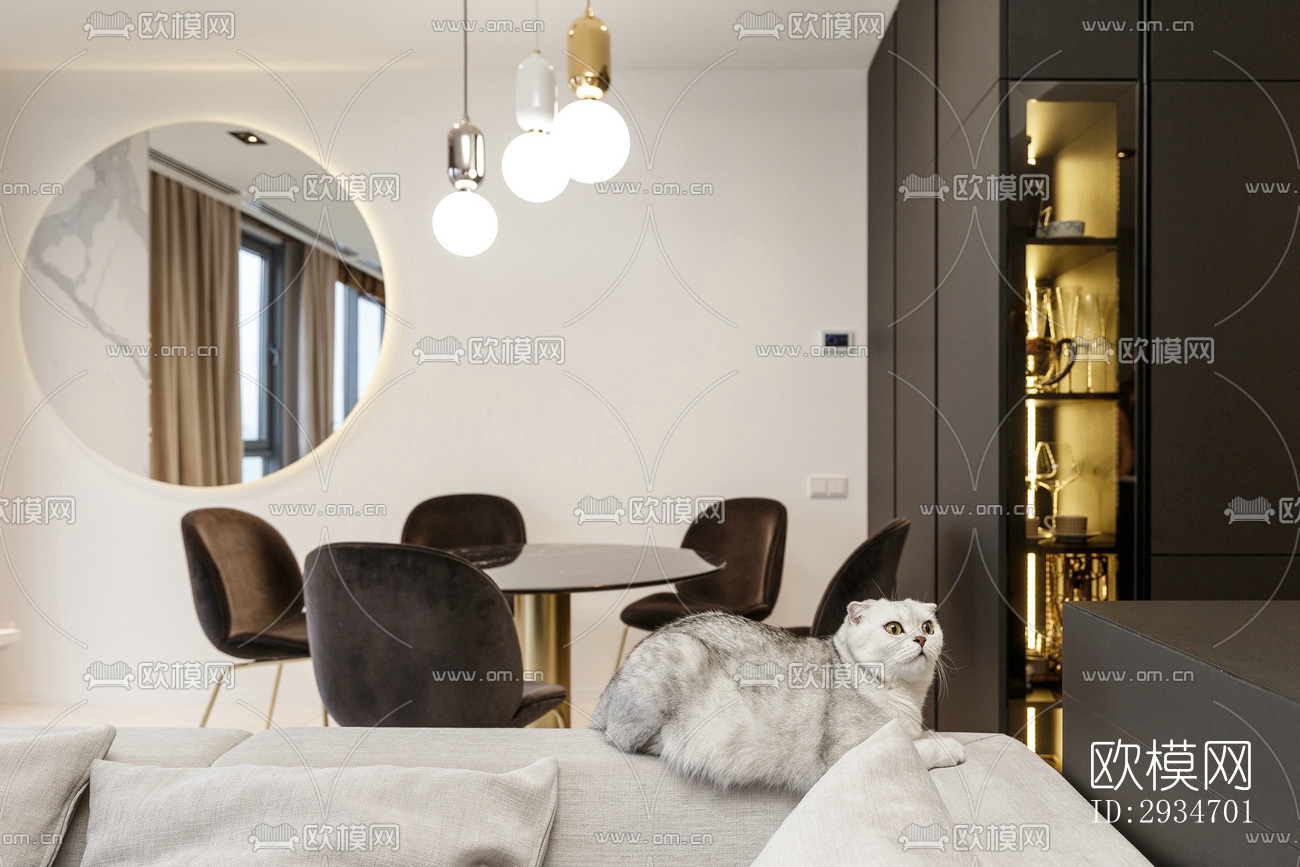 现代平层效果图下载（渲染图19）