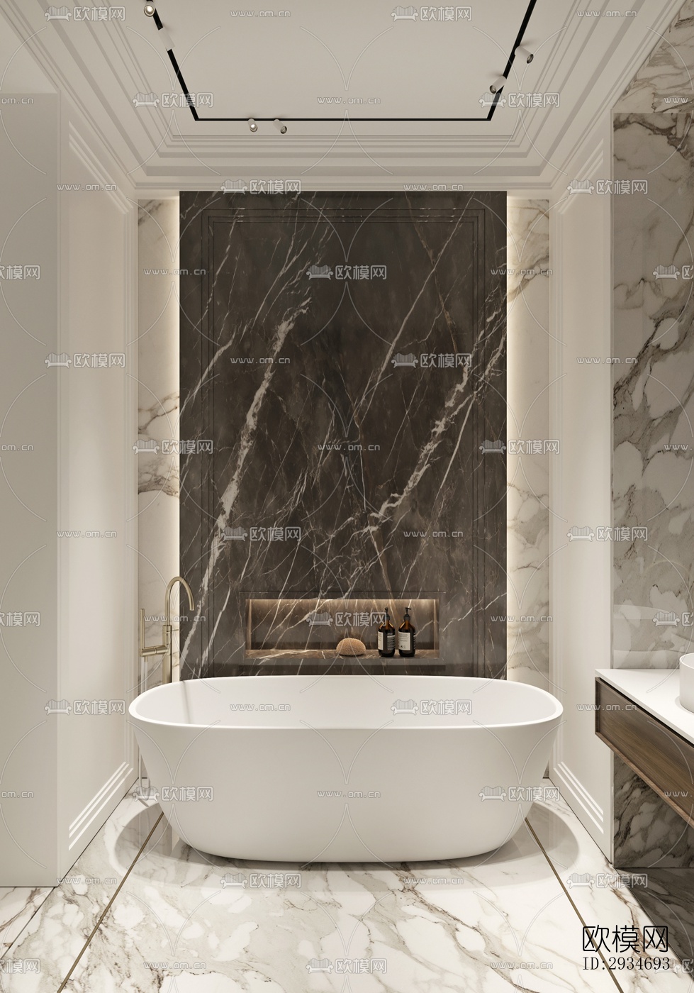 现代平层效果图下载（渲染图12）