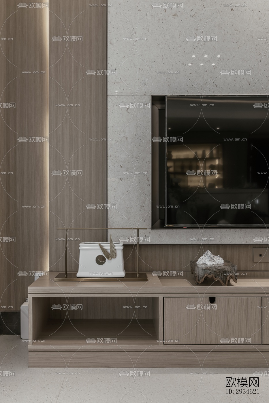 新中式平层效果图下载（渲染图17）