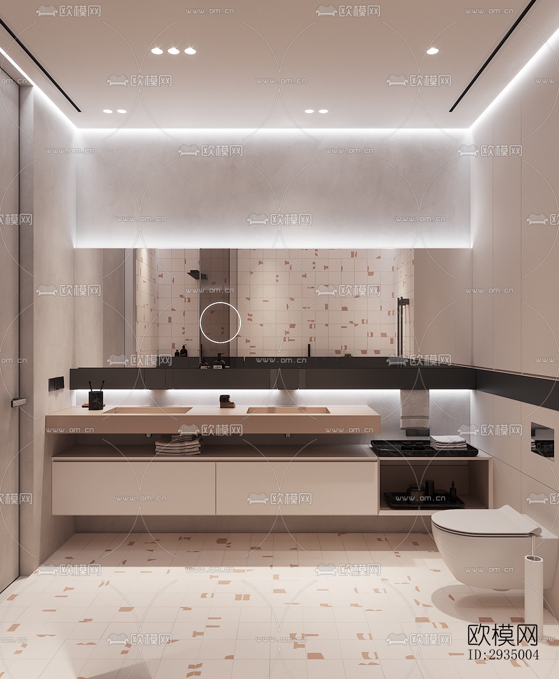 现代平层效果图下载（渲染图5）