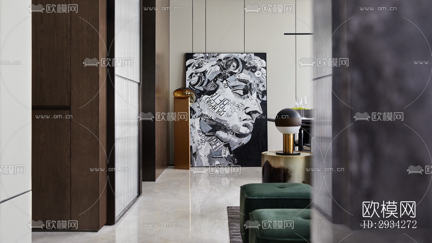 现代复式效果图下载（渲染图13）