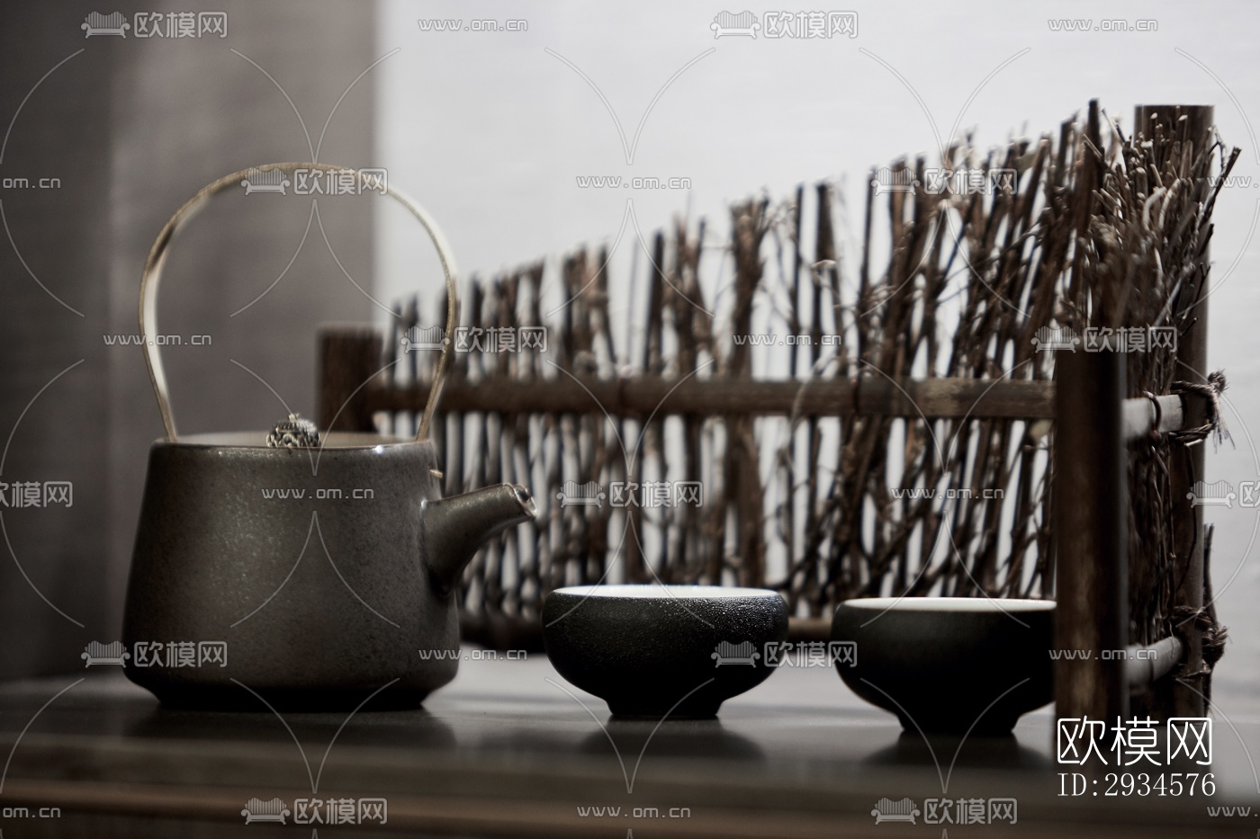 新中式平层效果图下载（渲染图5）