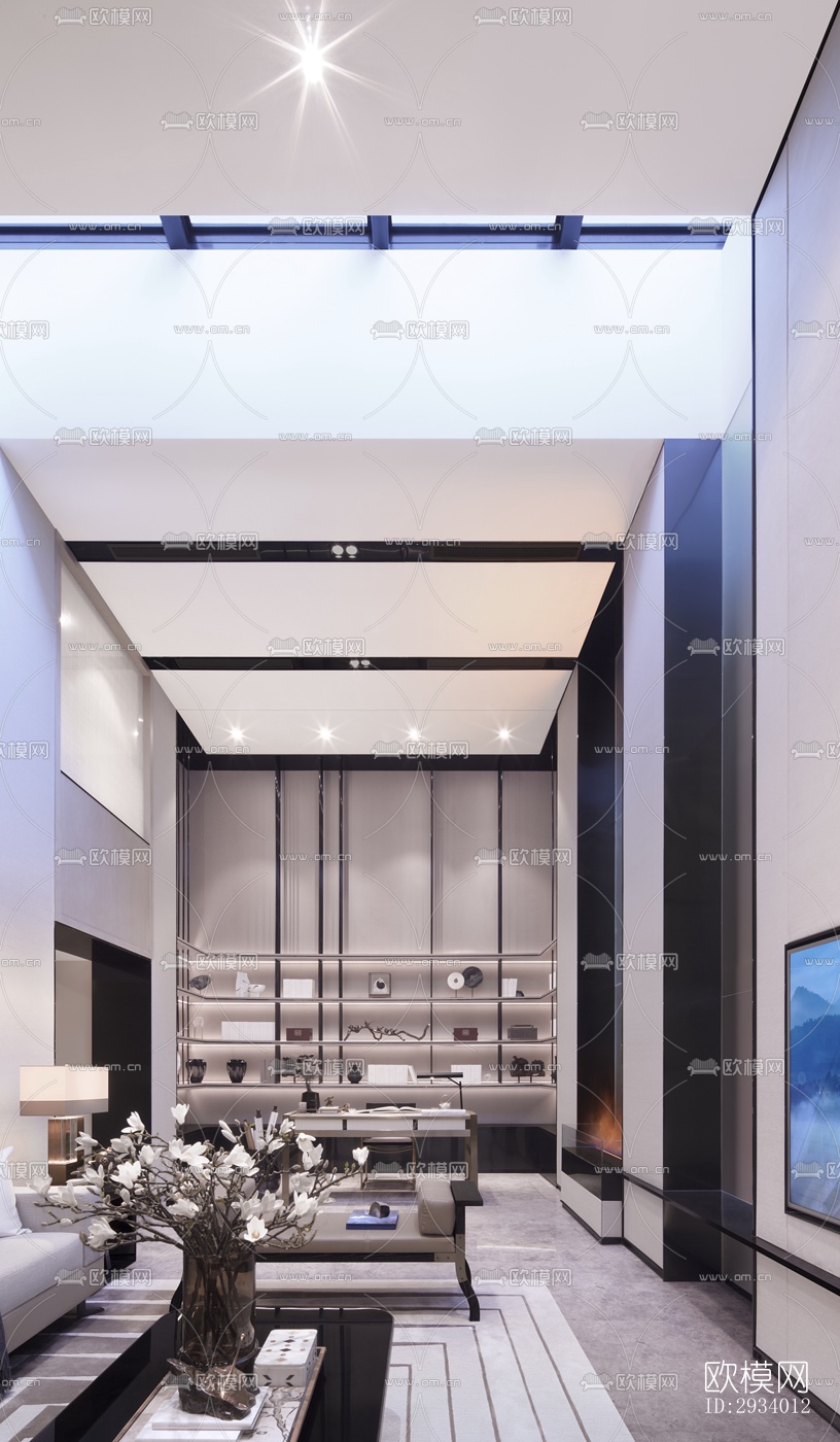 新中式别墅效果图下载（渲染图2）