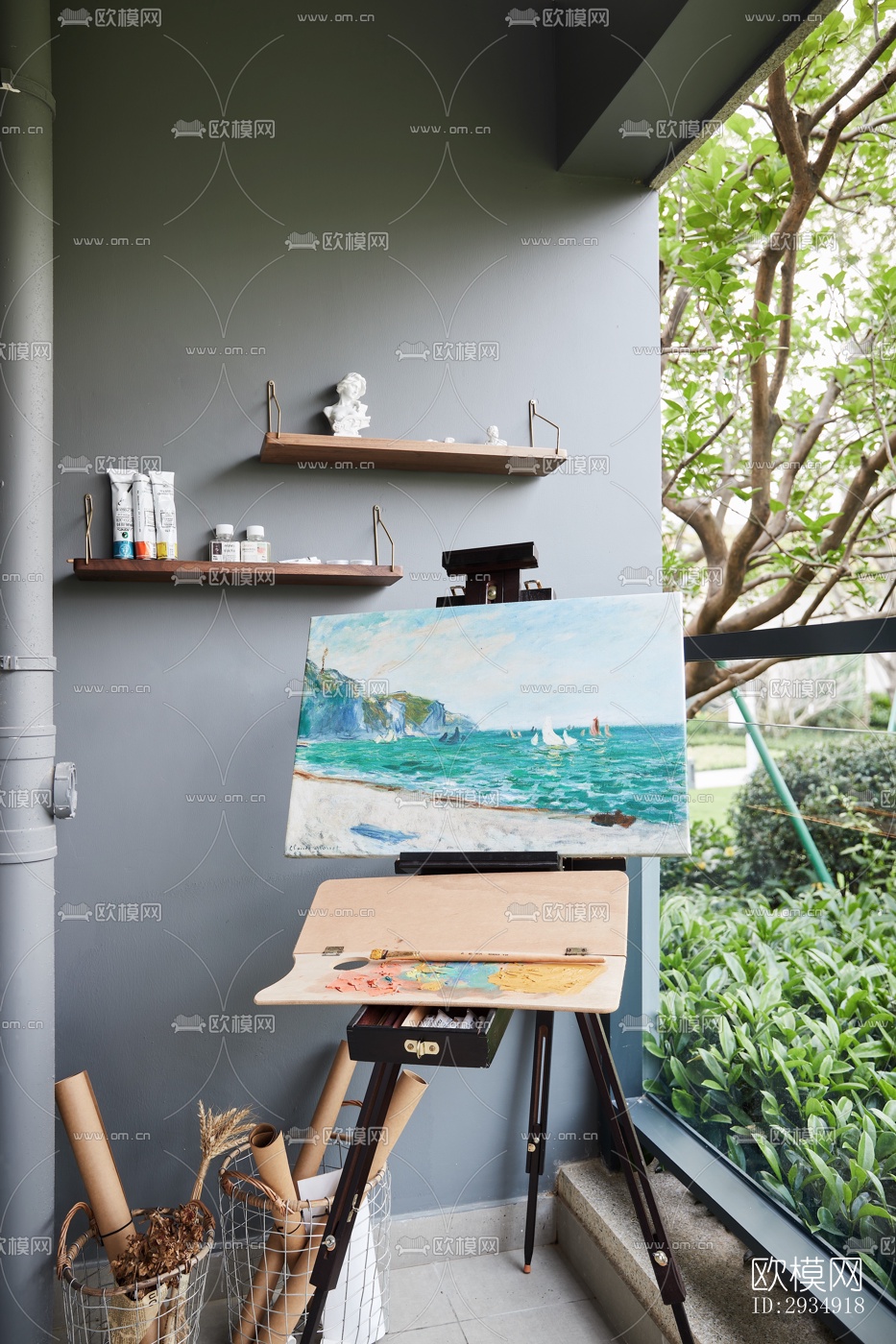 现代平层效果图下载（渲染图19）