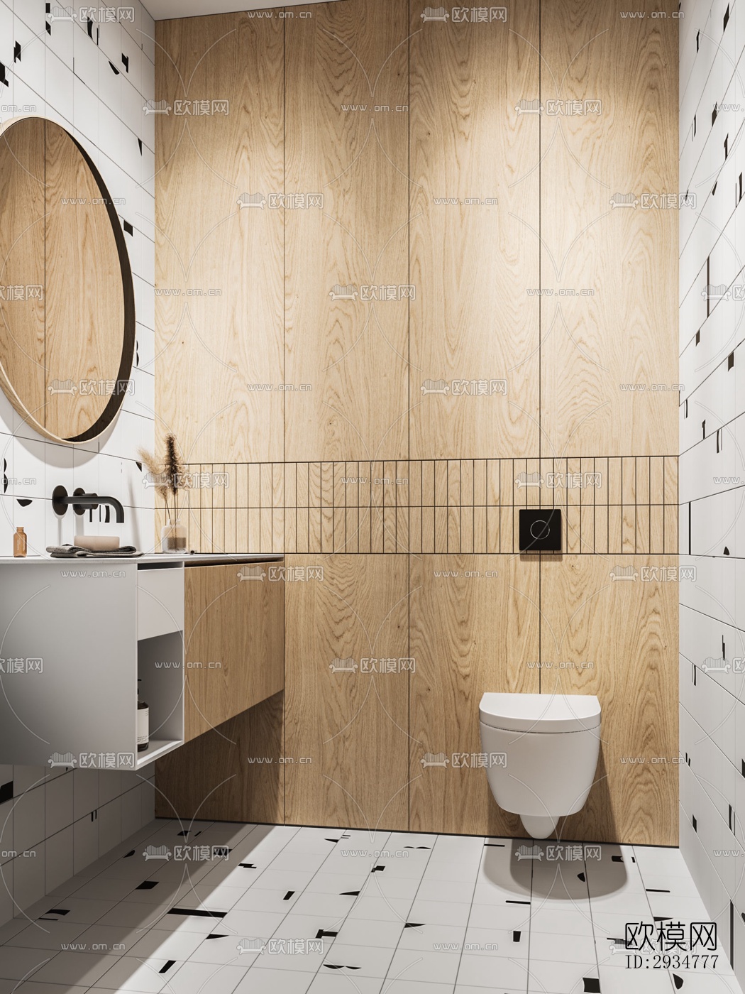 现代平层效果图下载（渲染图13）