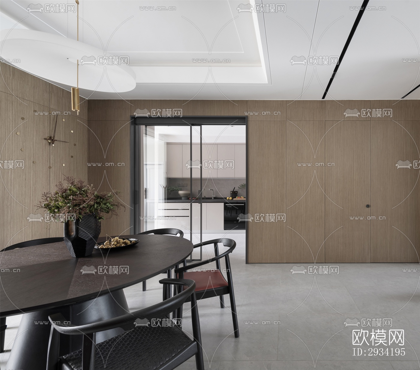 新中式复式效果图下载（渲染图12）