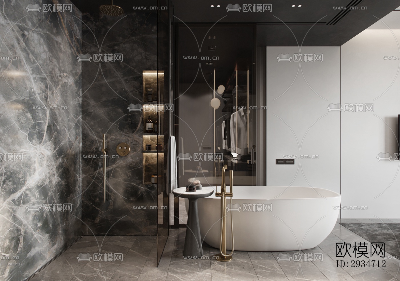 现代平层效果图下载（渲染图9）