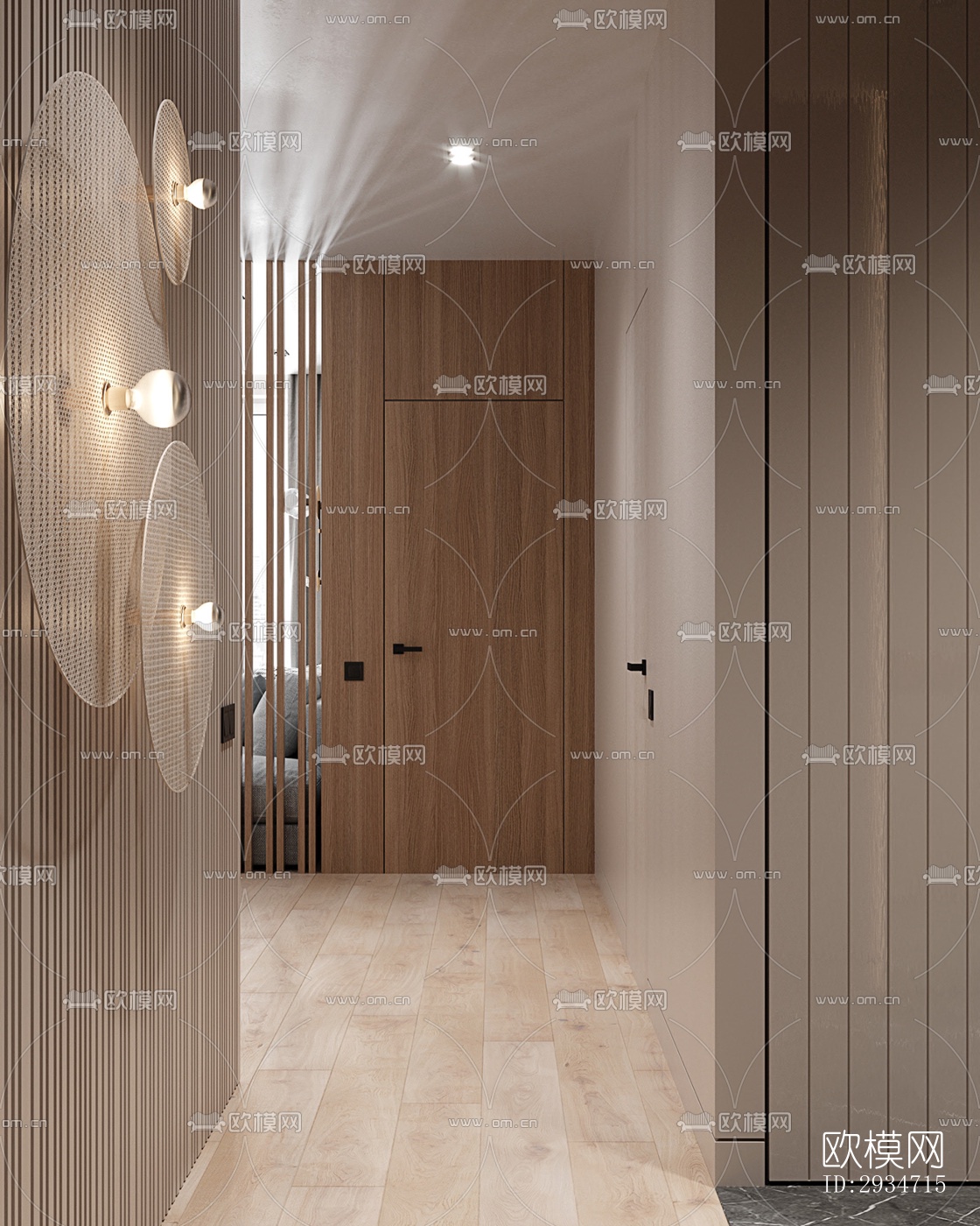 现代平层效果图下载（渲染图2）