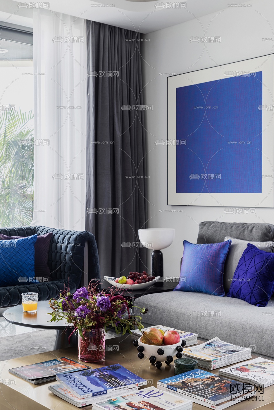 后现代平层效果图下载（渲染图7）