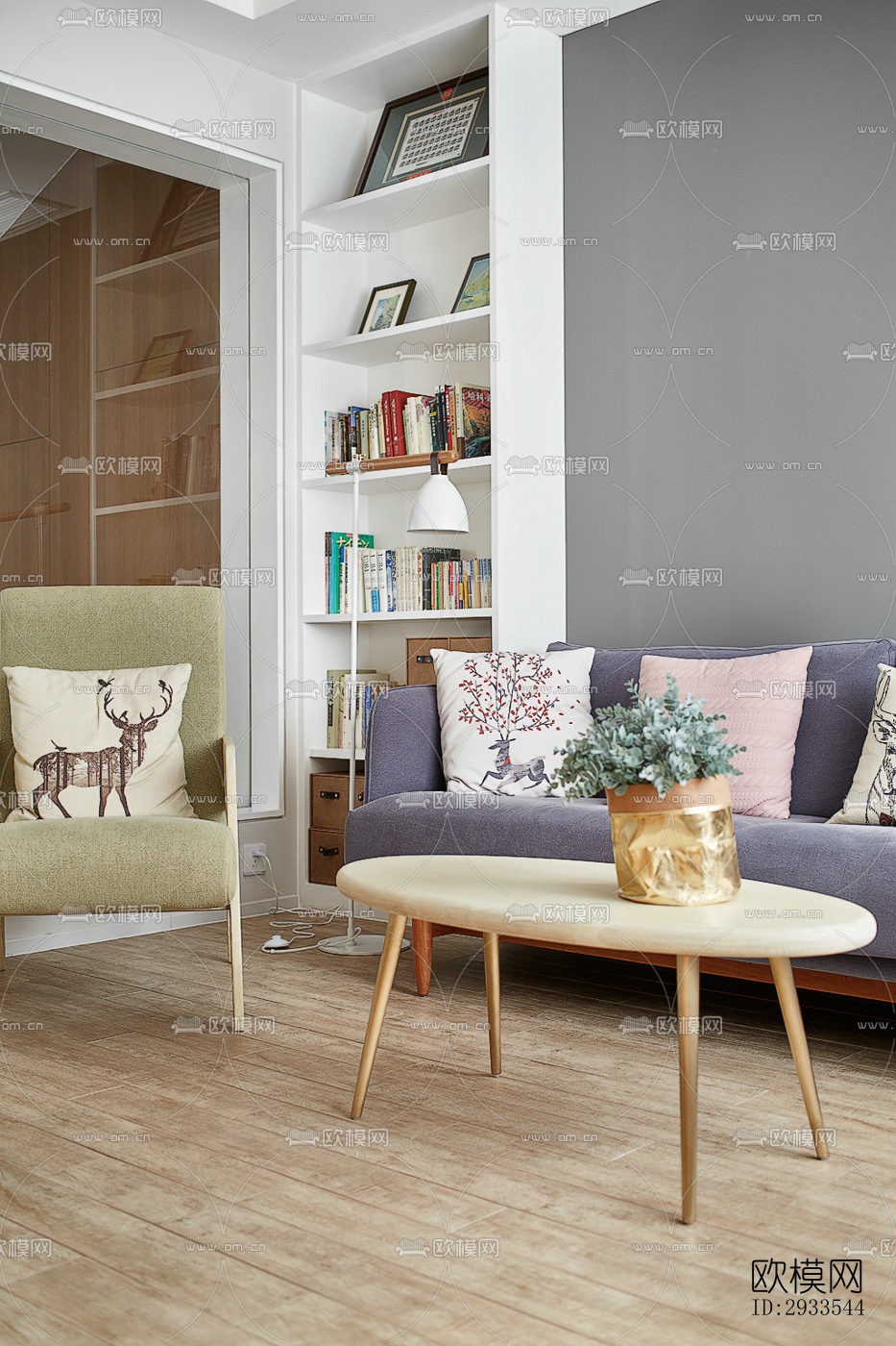 北欧公寓效果图下载（渲染图6）