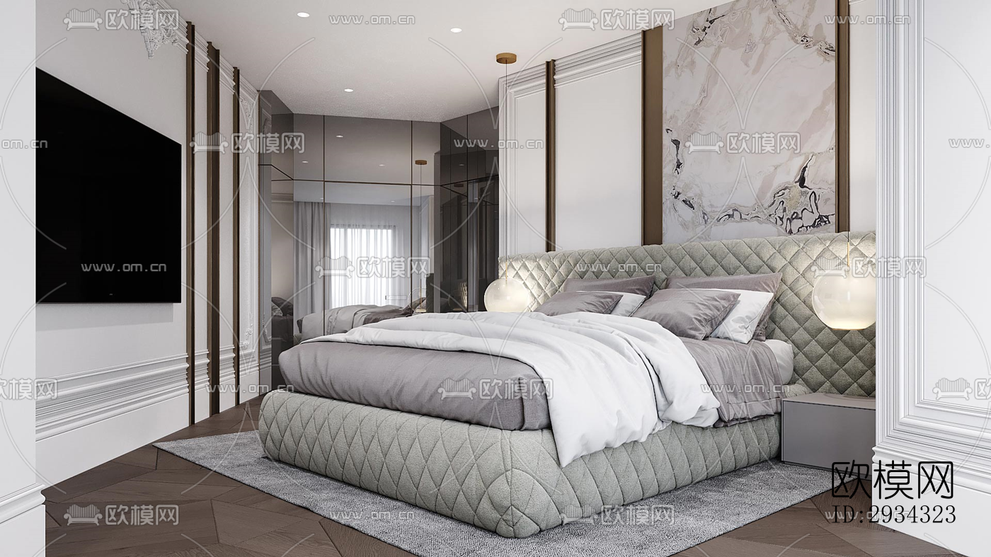 现代复式效果图下载（渲染图11）