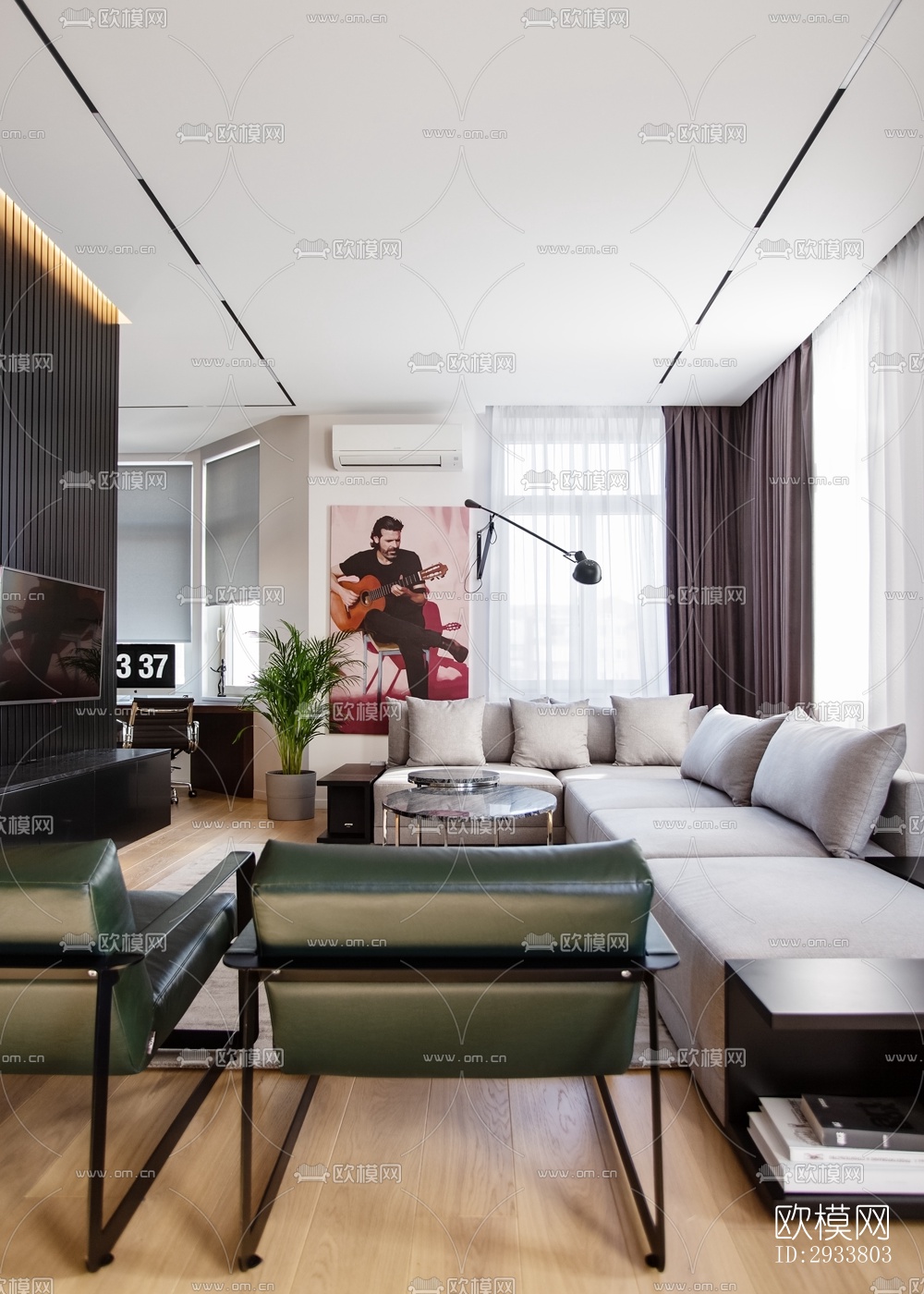 现代公寓效果图下载（渲染图16）