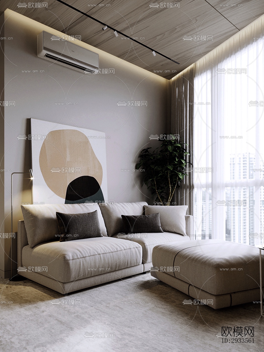 北欧公寓效果图下载（渲染图2）