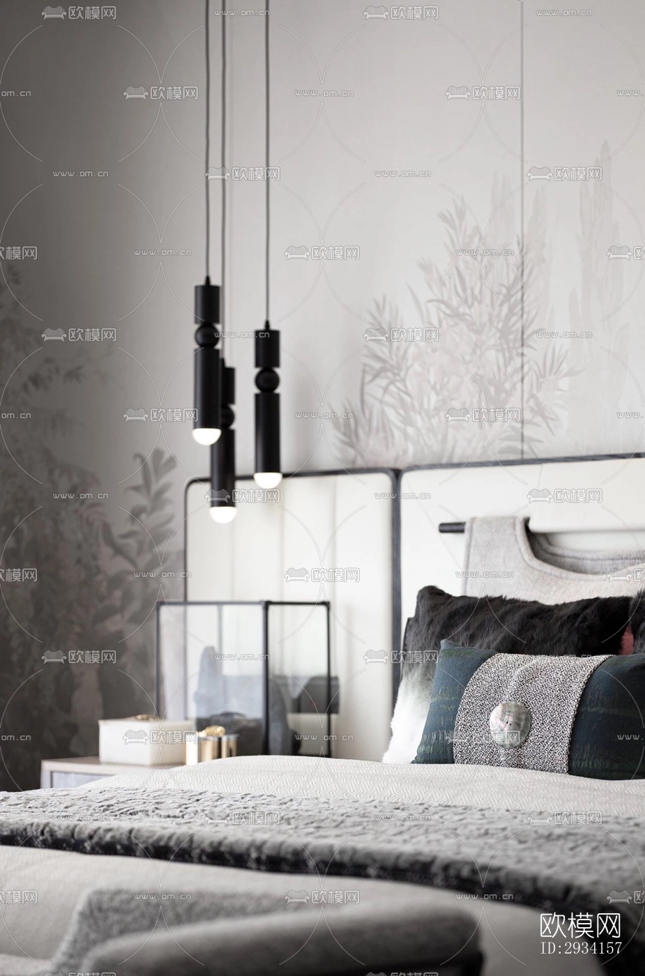 高级灰别墅效果图下载（渲染图4）