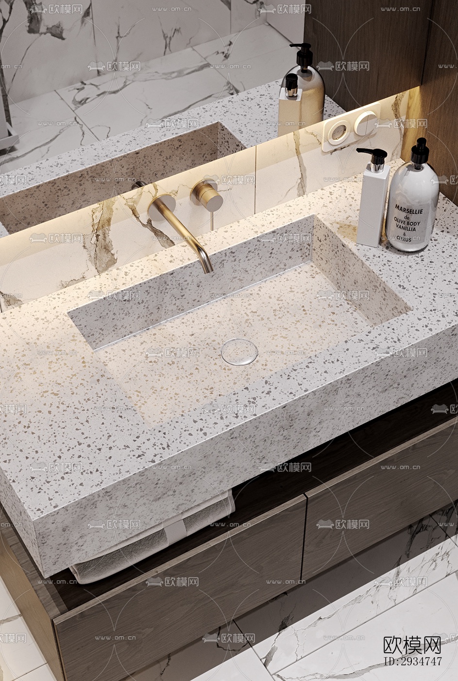 现代平层效果图下载（渲染图20）