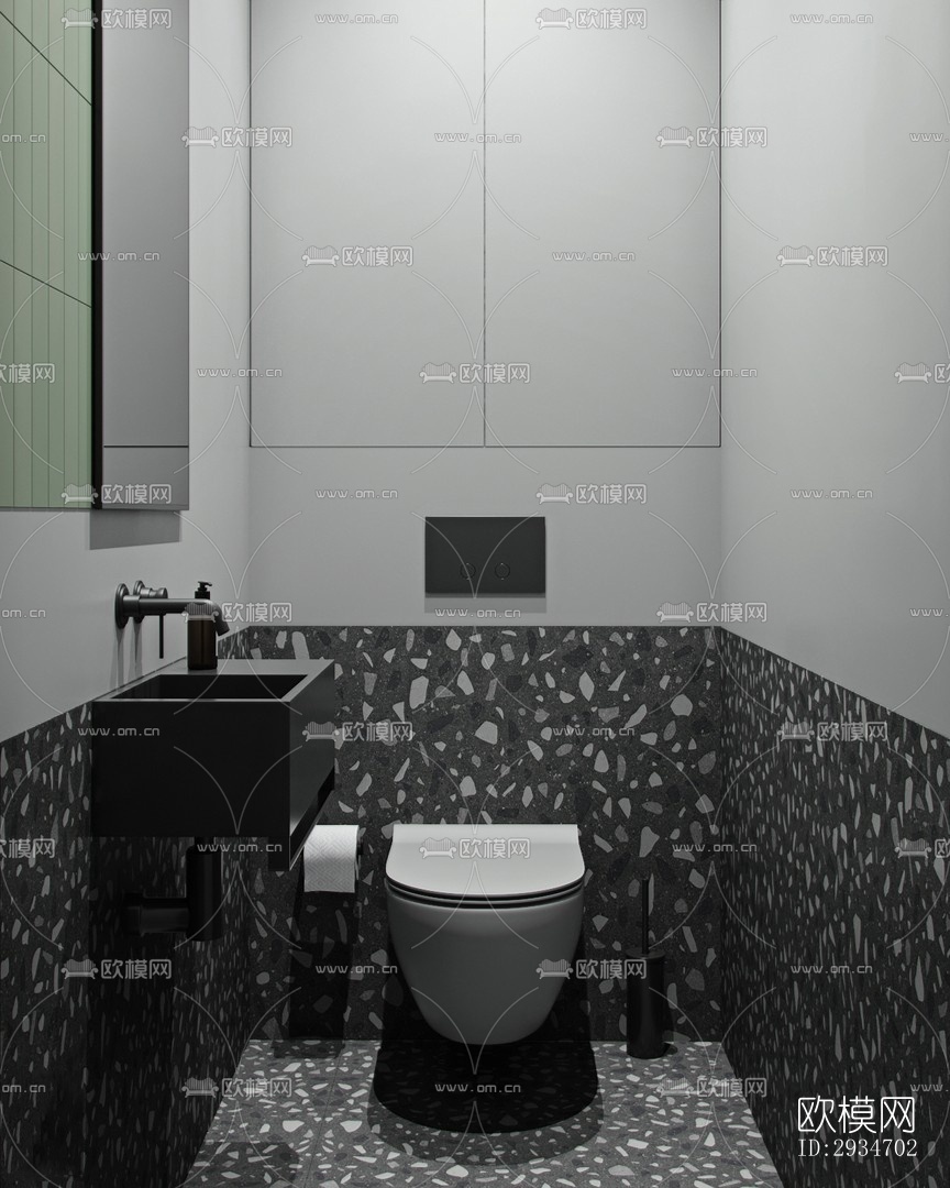 现代平层效果图下载（渲染图19）