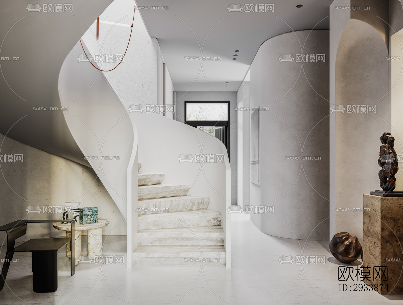 侘寂别墅效果图下载（渲染图8）