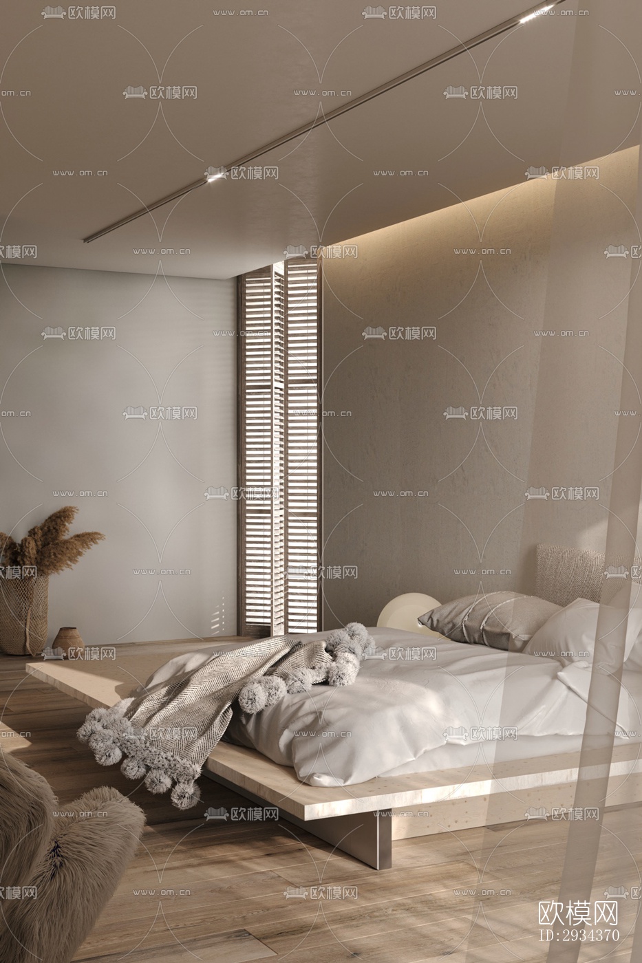 侘寂平层效果图下载（渲染图9）