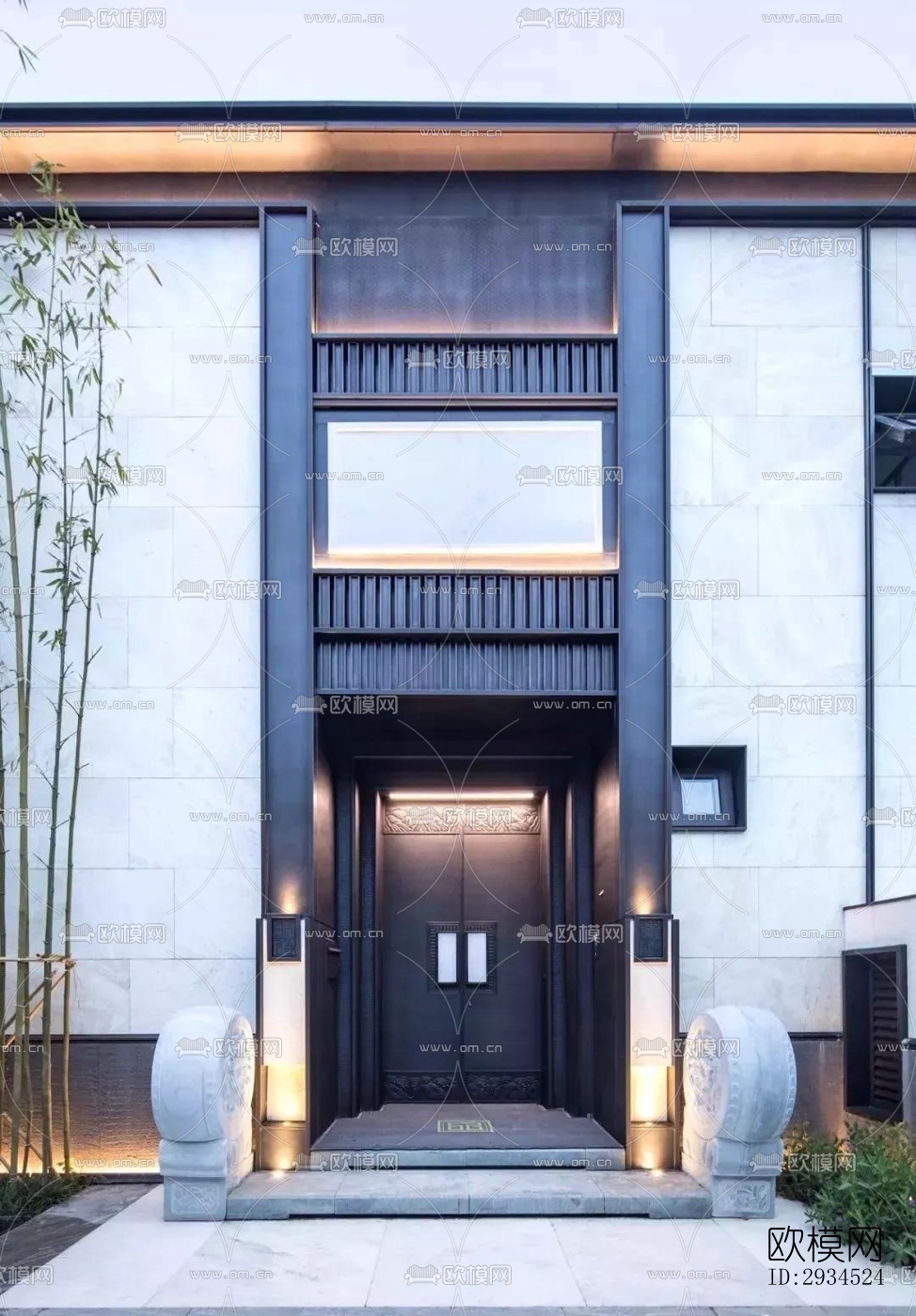 新中式平层效果图下载（渲染图10）