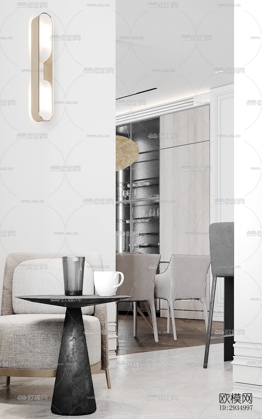 现代平层效果图下载（渲染图7）