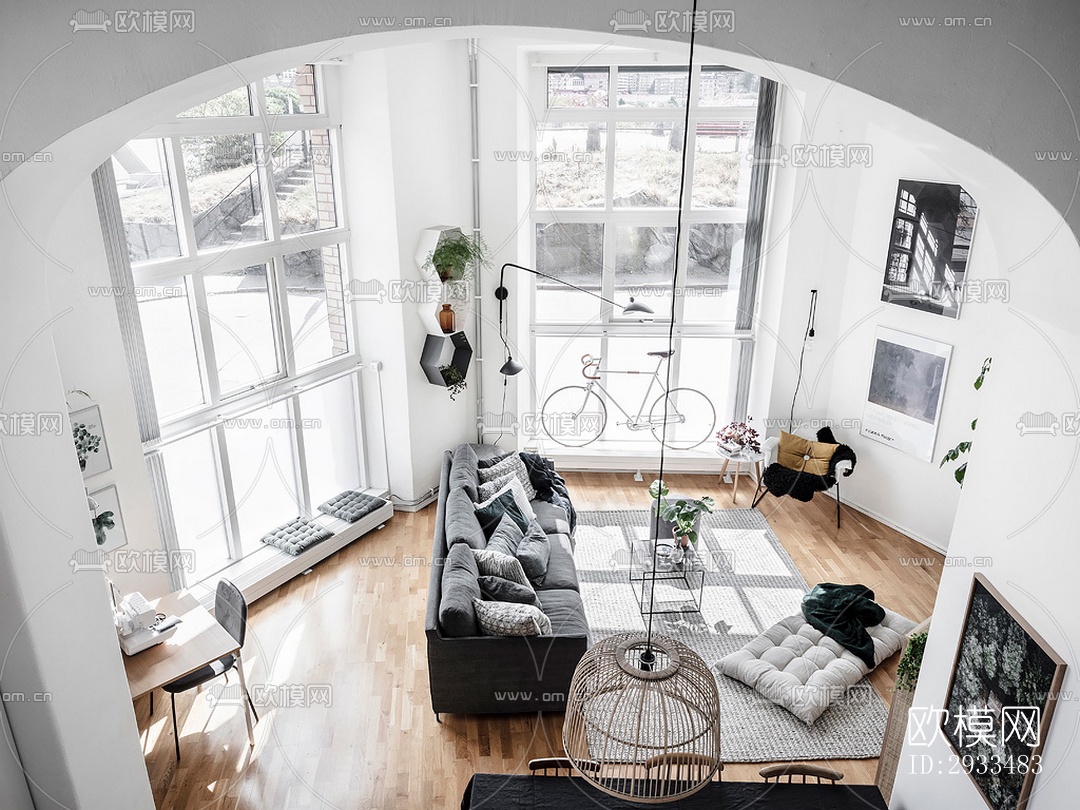 北欧公寓效果图下载（渲染图1）