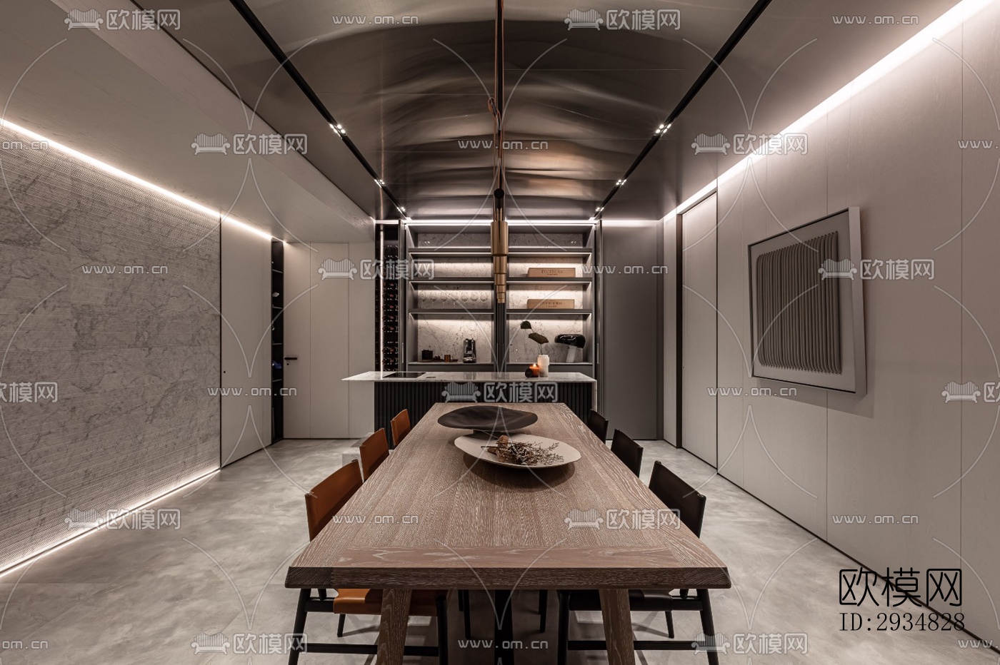 现代平层效果图下载（渲染图9）