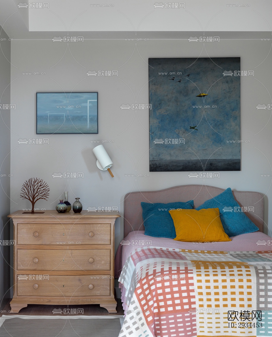 后现代平层效果图下载（渲染图14）