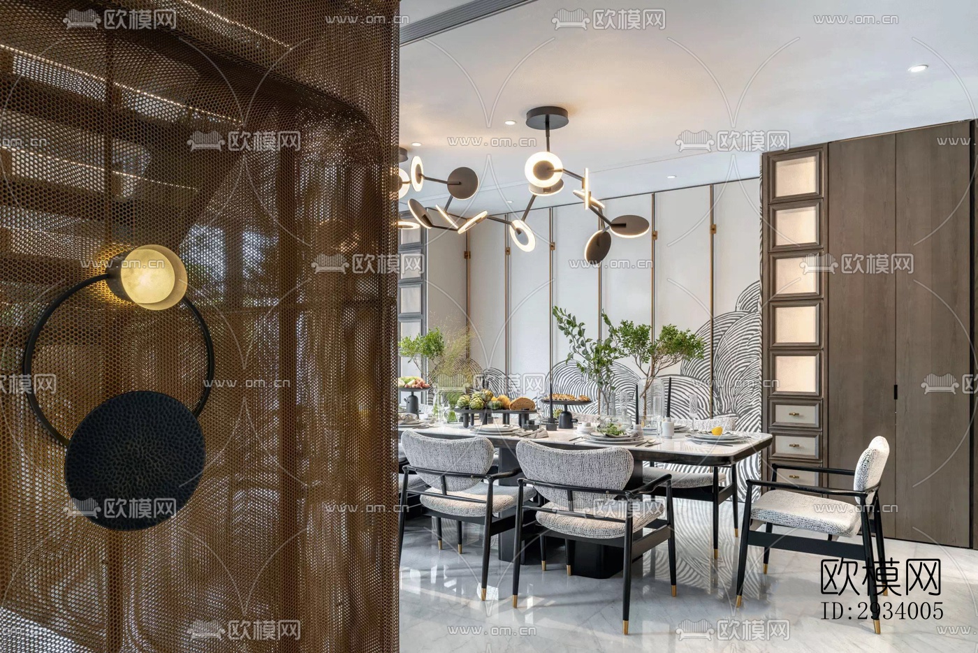 新中式别墅效果图下载（渲染图2）