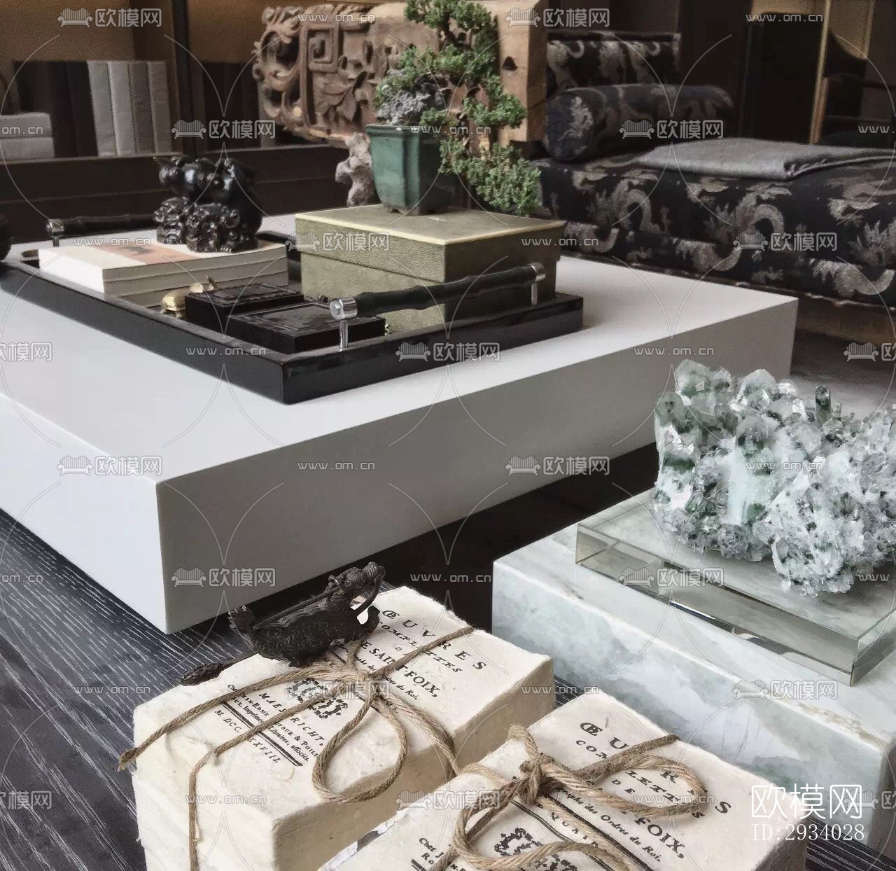 新中式别墅效果图下载（渲染图16）