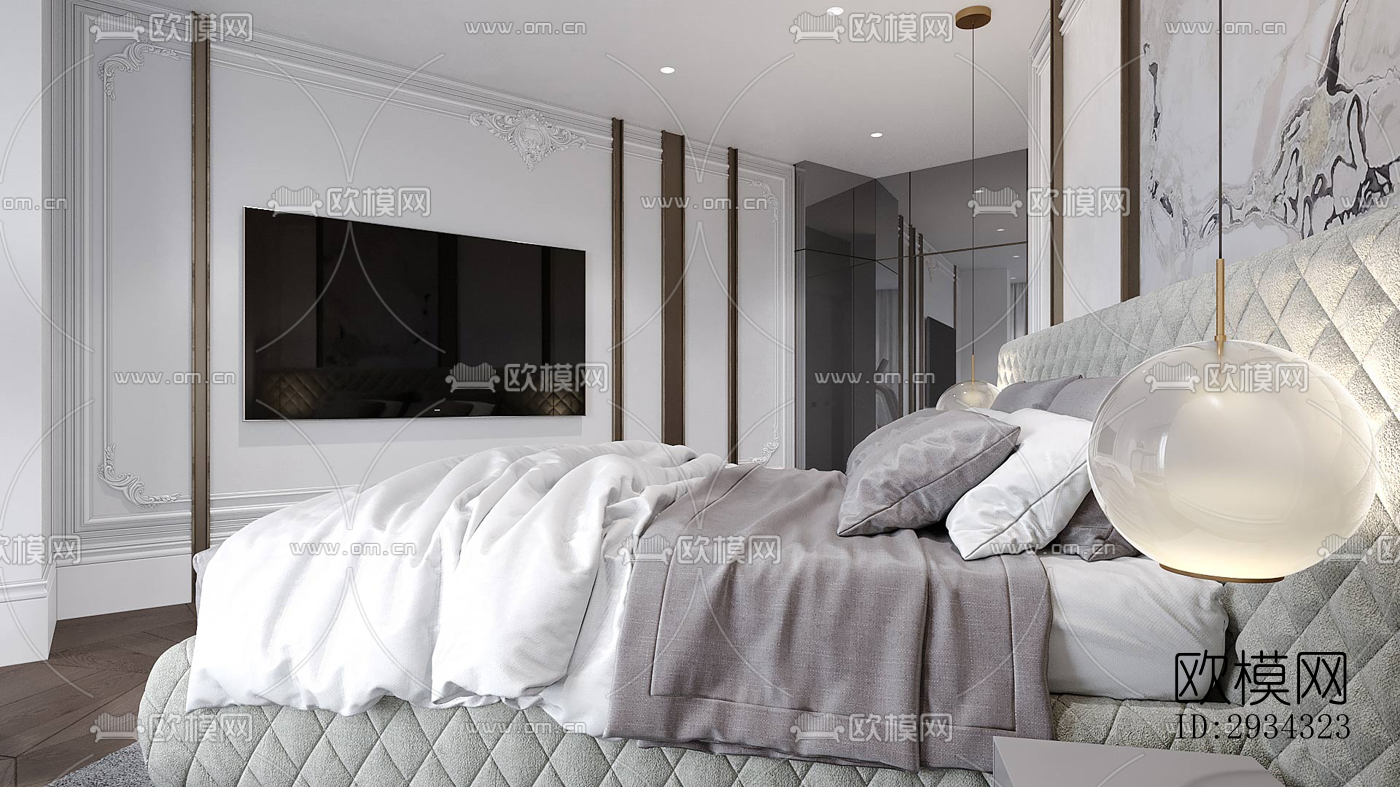 现代复式效果图下载（渲染图12）