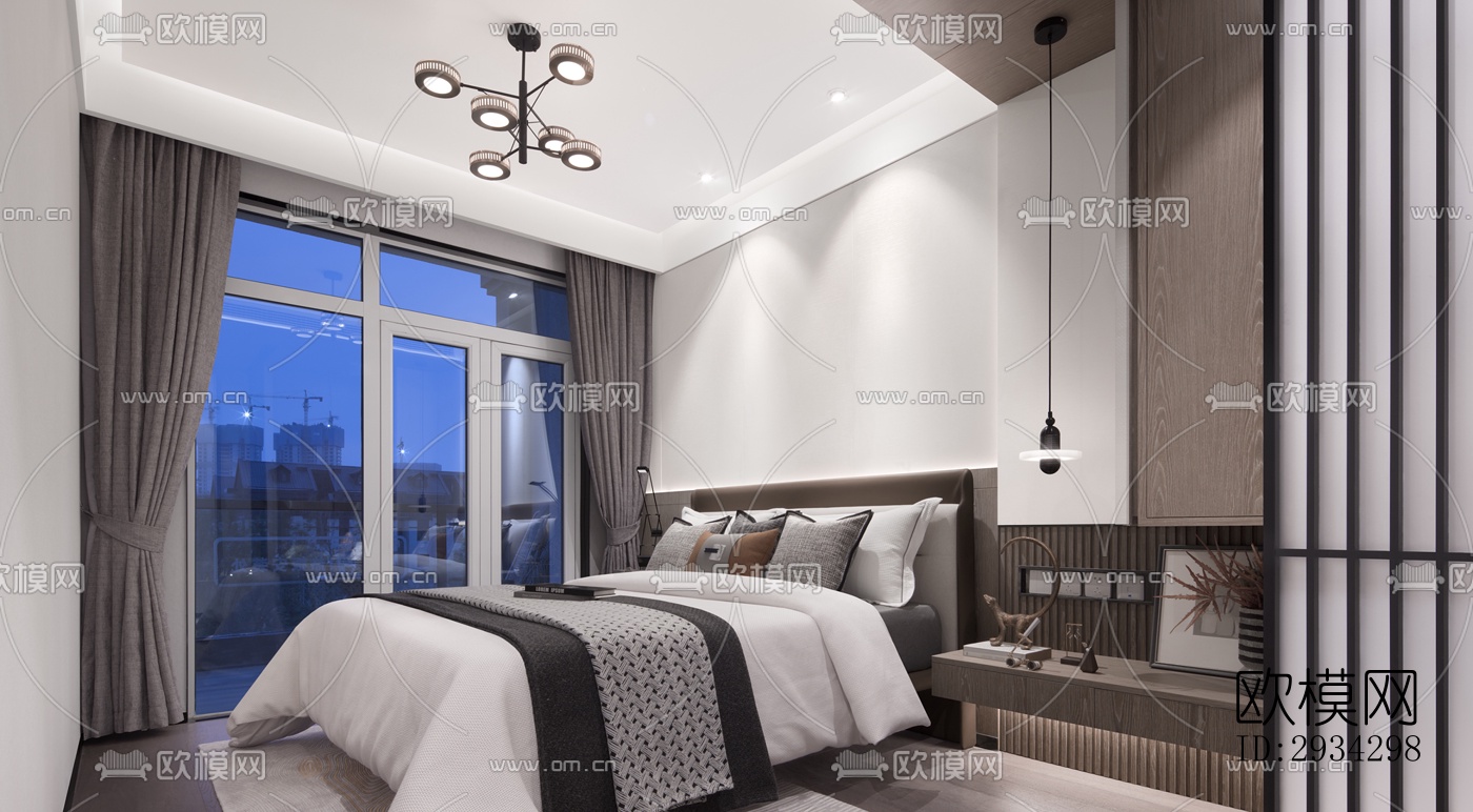 现代复式效果图下载（渲染图10）