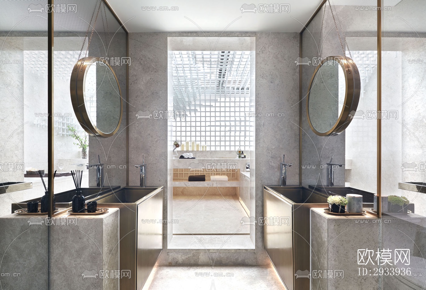 新中式别墅效果图下载（渲染图18）