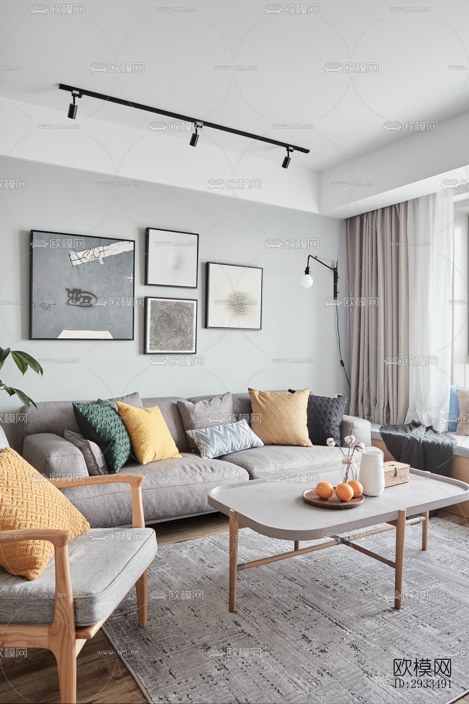 北欧公寓效果图下载（渲染图3）